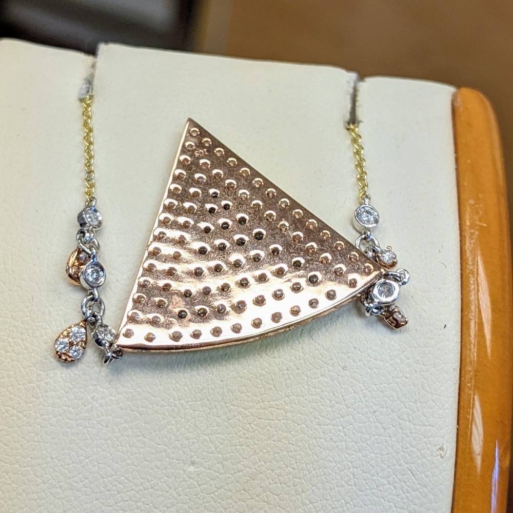 MeiraT Diamond Triangle necklace - Picture 10 of 13